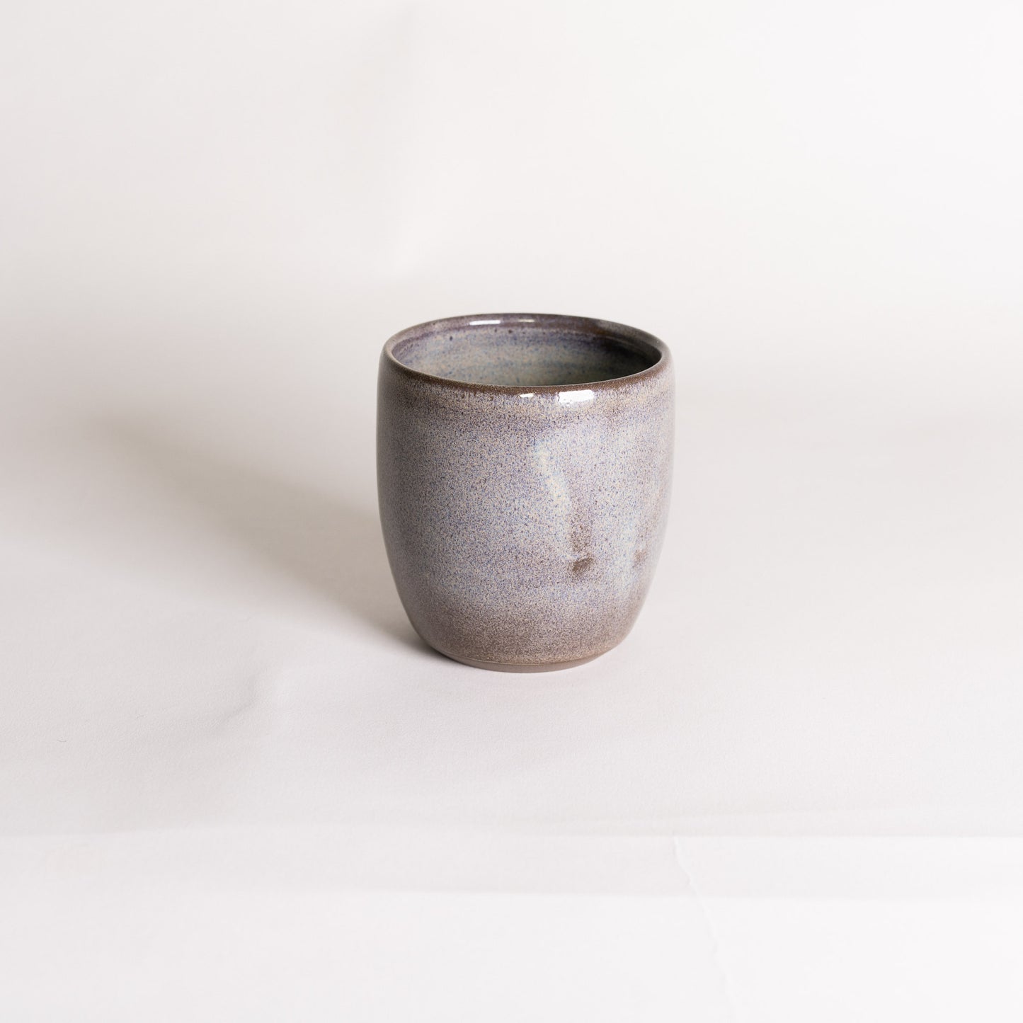 Handmade Cup - Textured Cream & Brown