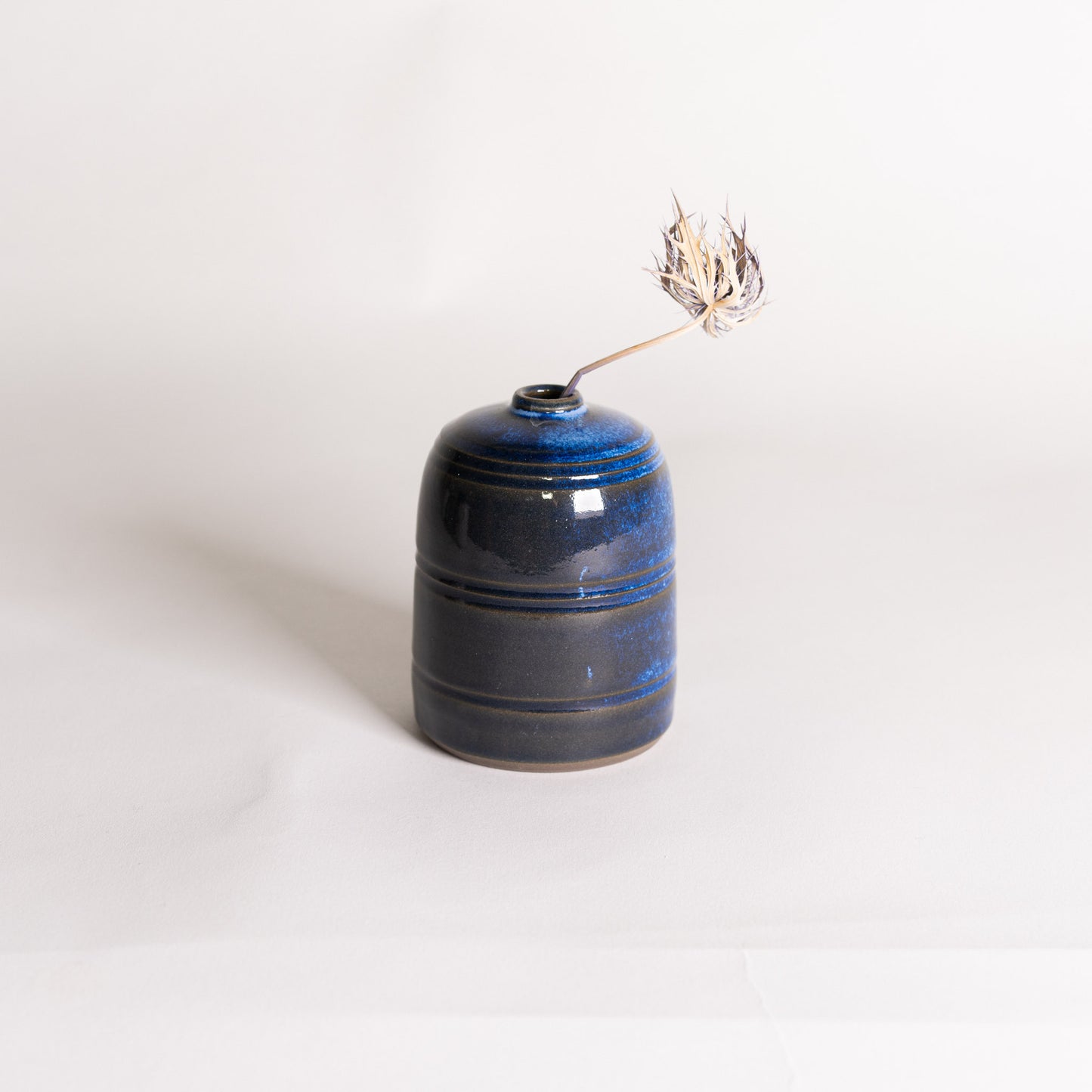 Handmade Bud Vase/Soliflore - Blue Textured