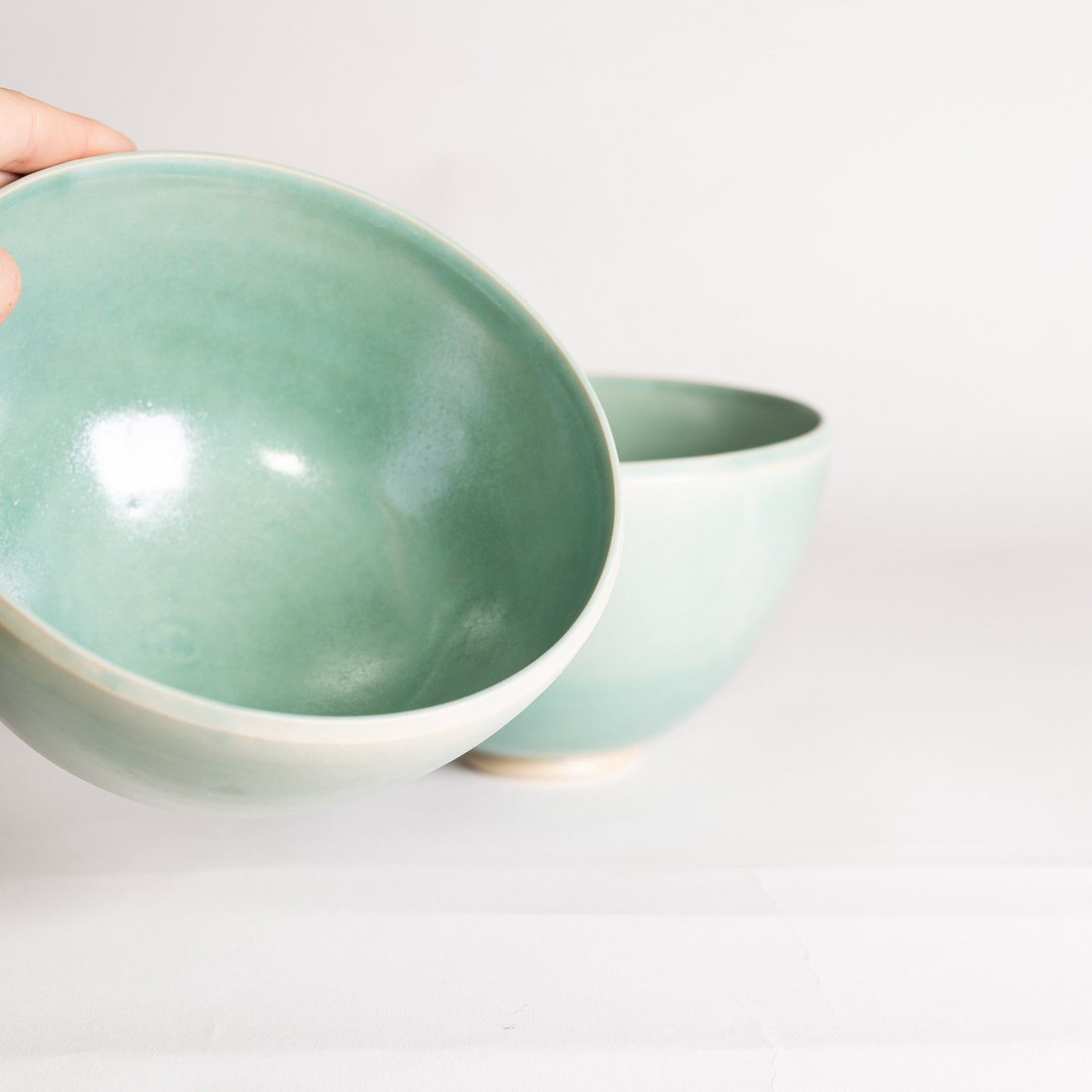 Handmade Ceramic Bowl Set of Two - Turquoise