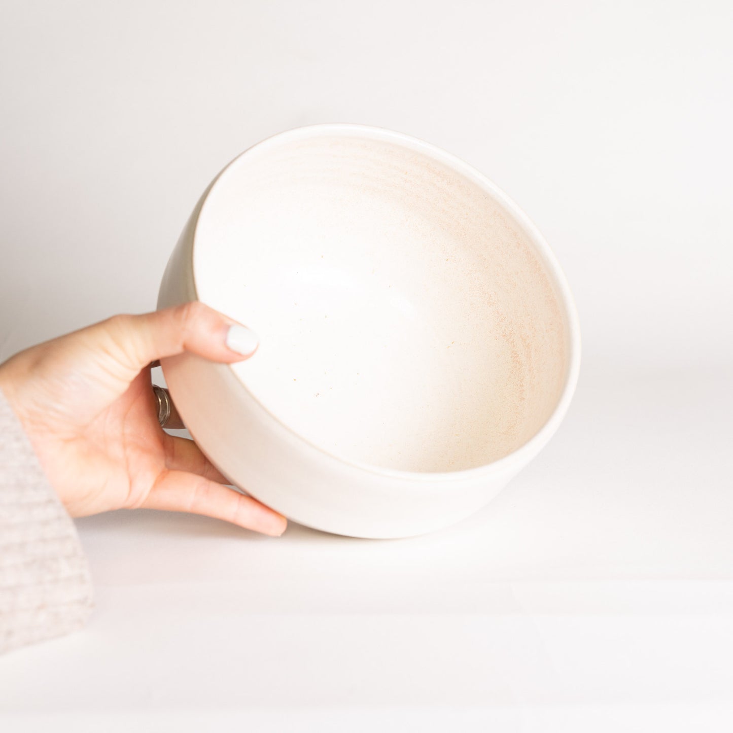 Handmade Ceramic Serving Bowl - Cream