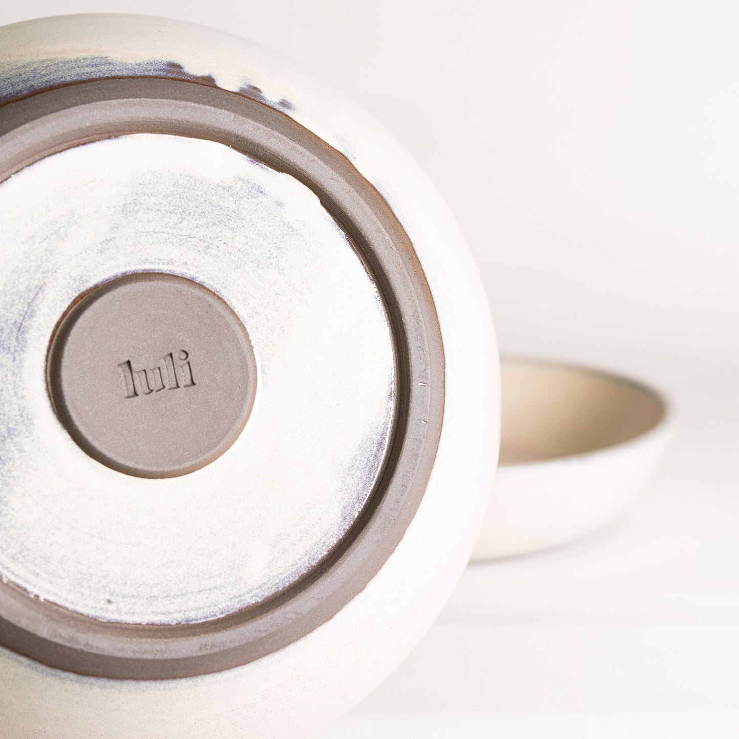 Handmade Ceramic Pasta Bowl Set of Two - Cream