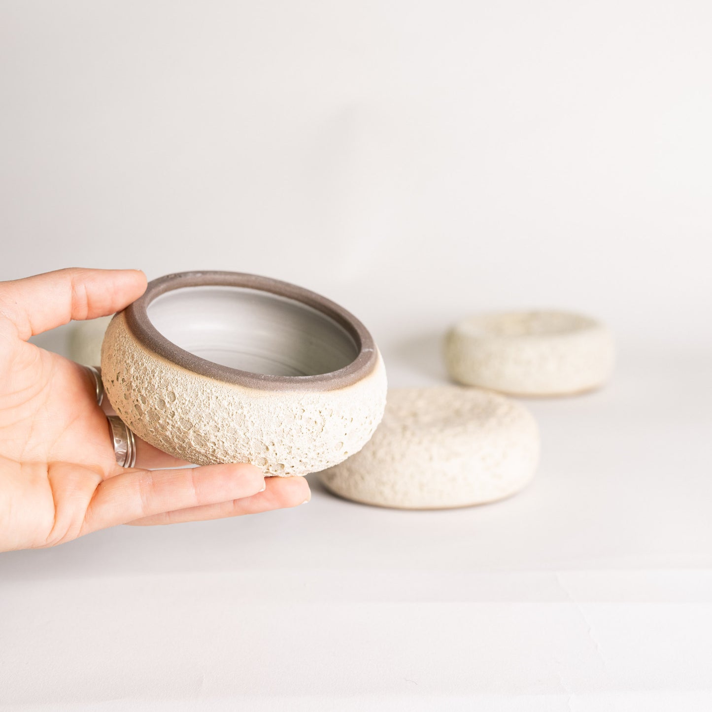 Handmade Ceramic Trinket Dish - Crater