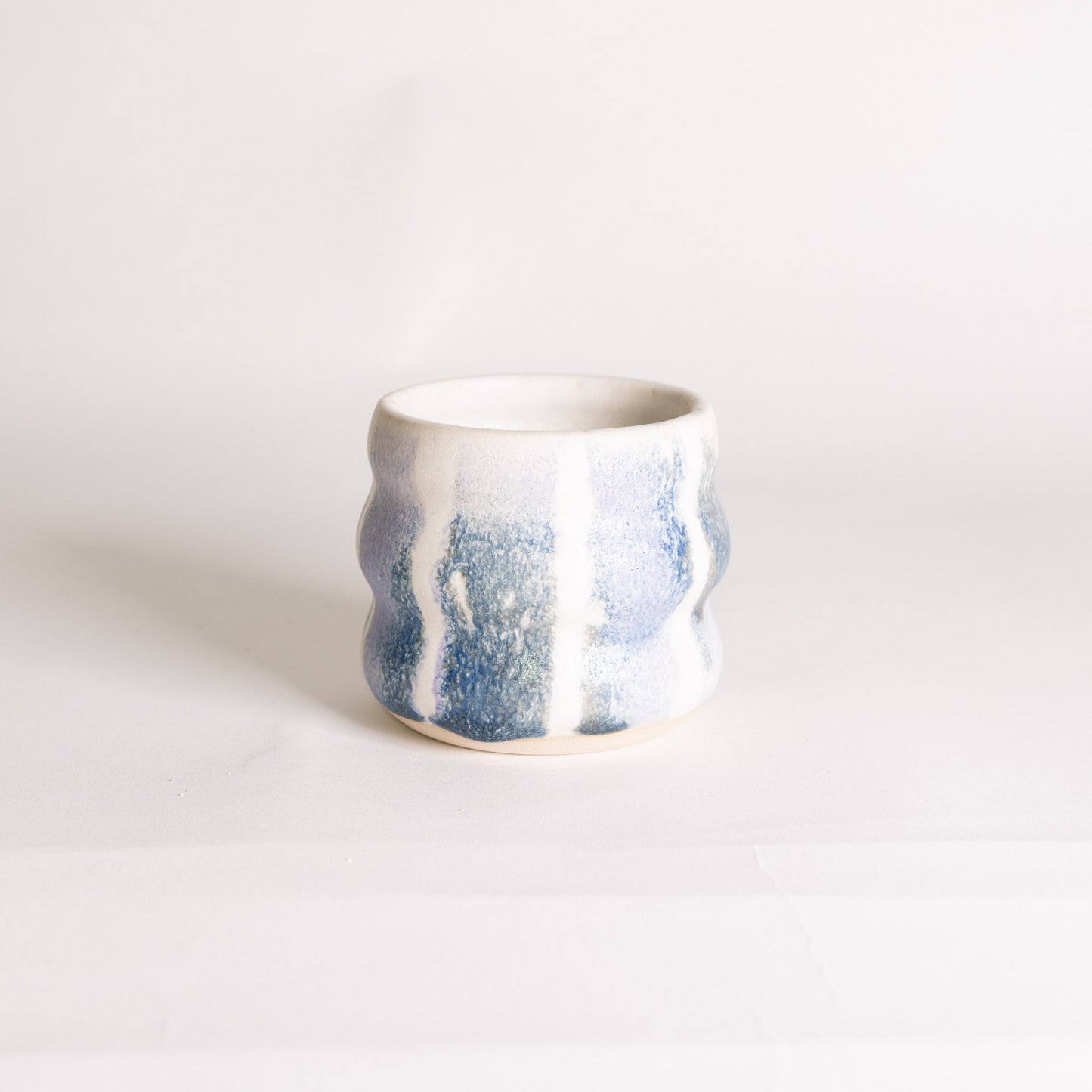 Handmade Ceramic Multipurpose Pot - Blue, Lilac, White