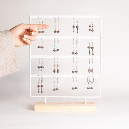 Handmade Ceramic and Bead Earrings